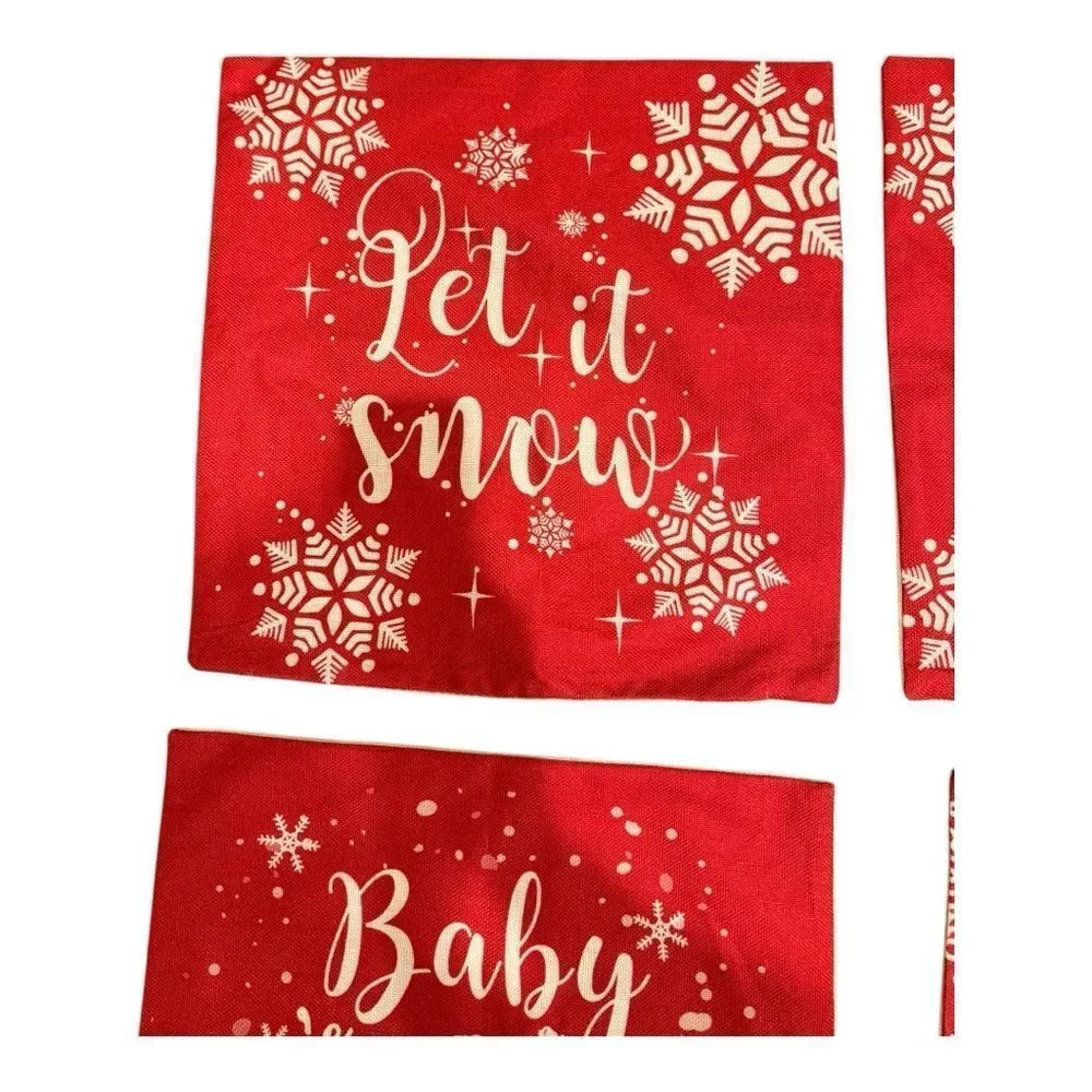Holiday Pillow covers Set winter Christmas